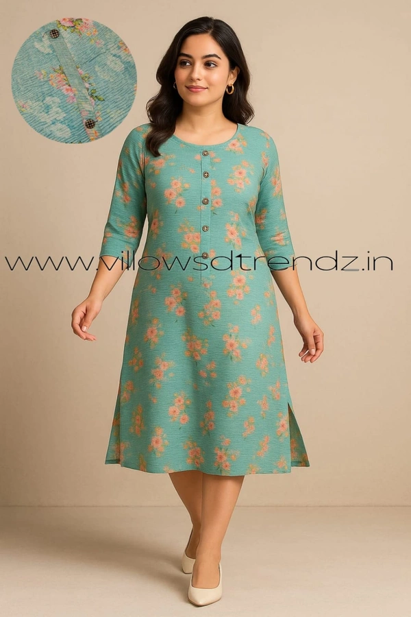 Ruthvi Ethnics Crush Tissue Kurta CT32502 - Sky Blue, L