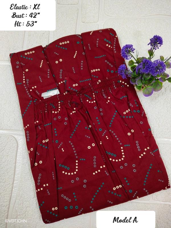 VDT Elastic model gown maxi NT10040 - XL, Maroon