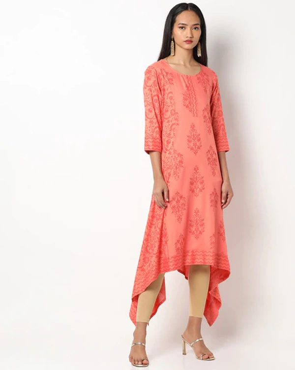 Avaasa Mix n Match Floral Print Fish Cut peach 180 - S