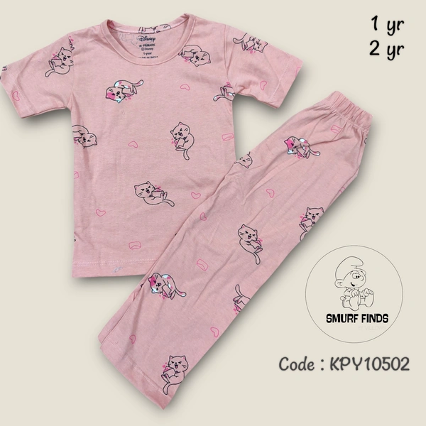 Smurf Finds Girls Pyjama set KPY10502 - 2 Year, Peach
