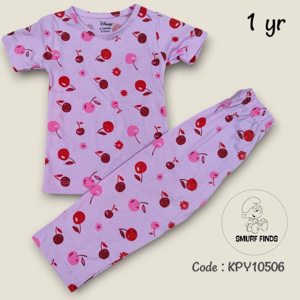 Smurf Finds Girls Pyjama set KPY10506 - 1 Year, Voilet
