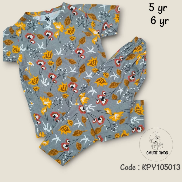 Smurf Finds Girls Pyjama set KPY10513 - 6 Year, Grey