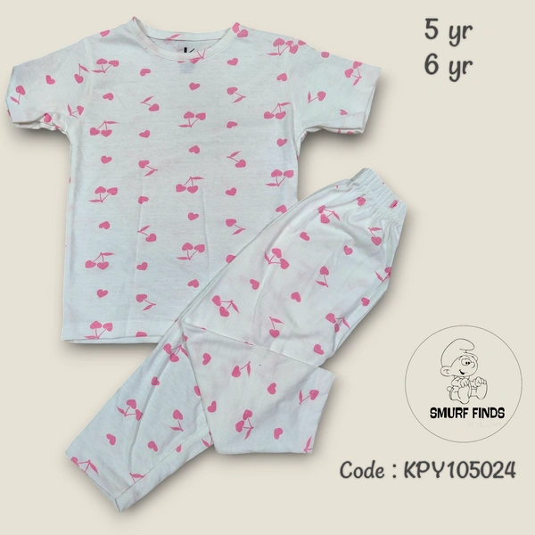 Smurf Finds Girls Pyjama set KPY10524 - 6 Year, White