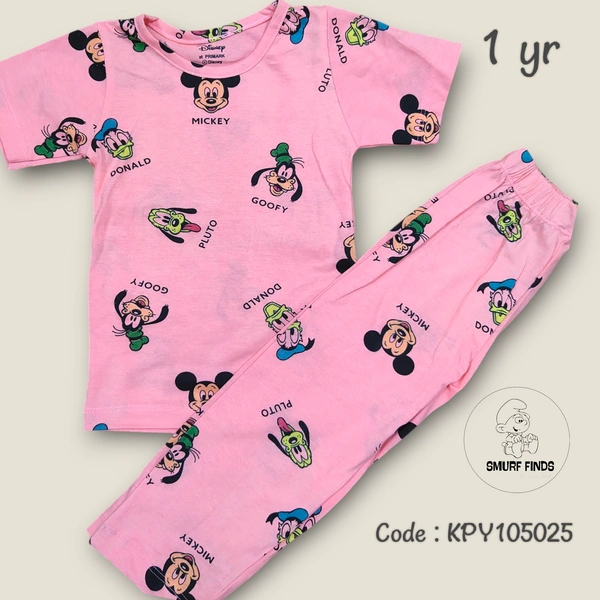 Smurf Finds Girls Pyjama set KPY10525 - 1 Year, Pink