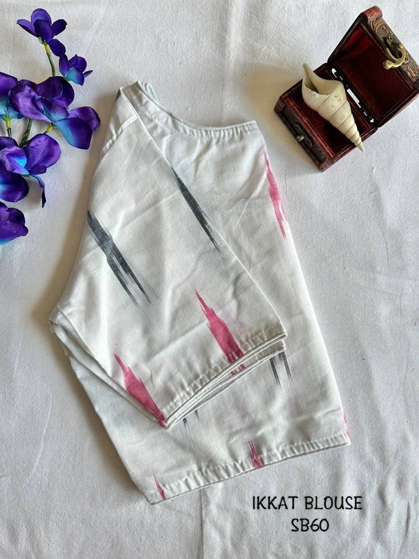 Ruthvi ethnics Ikkat Blouse SB60 - White, FS