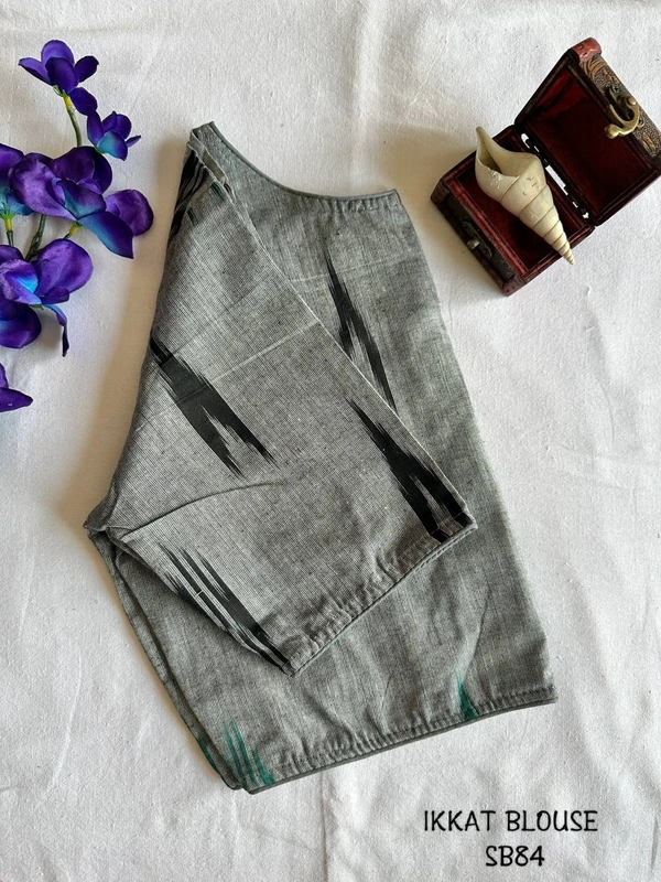 Ruthvi ethnics Ikkat Blouse SB84 - Ash, FS
