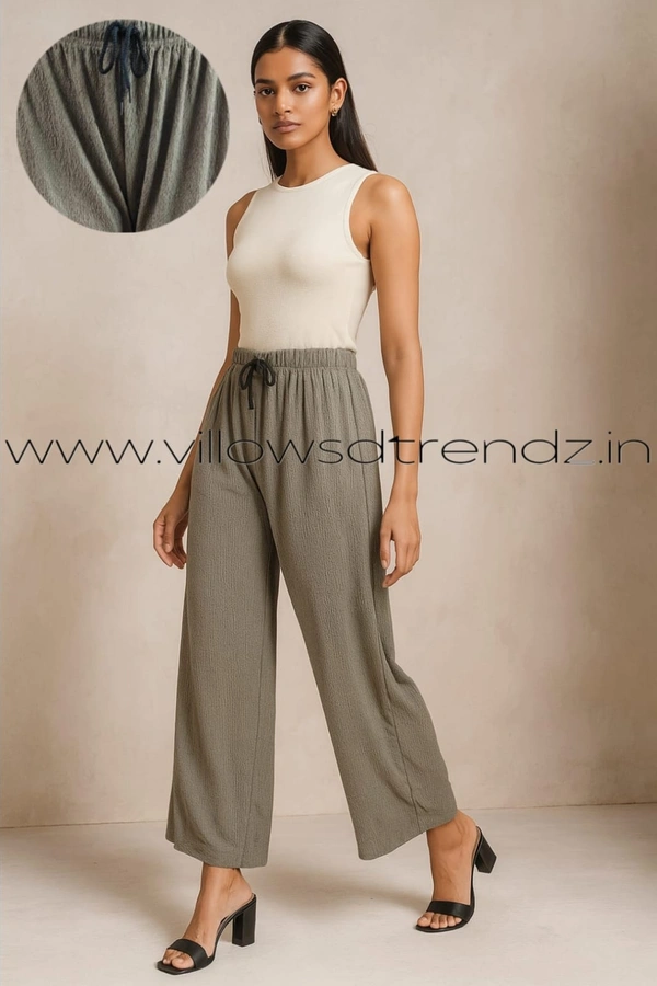 Ruthvi Ethnics Imported Georgette Golden Tag Palazzo|Plain Palazzo| Antique |  IP165039 - FS(Fits upto 2XL), Antique