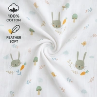 Prini's First Touch Imported Muslin Swaddel Towel|Bath Towel |Pack Contains 1 Towel|100% Organic Cotton| 120 x 120 cm| White | MIPT19006 - 120 x 120 cm, White