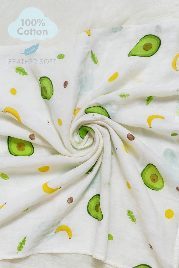 Prini's First Touch Imported Muslin Swaddel Towel|Bath Towel |Pack Contains 1 Towel|100% Organic Cotton| 120 x 120 cm| White | MIPT19005 - 120 x 120 cm, White