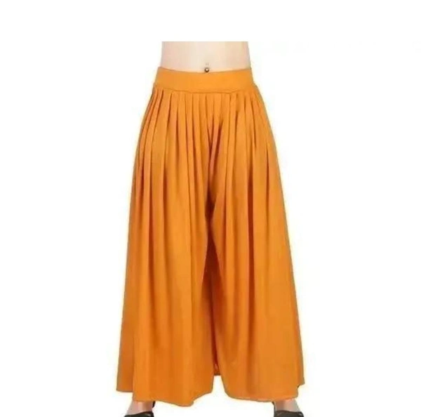 Ruthvi Ethnics Imported Palazzos FL16507 - FS, Mustered Yellow