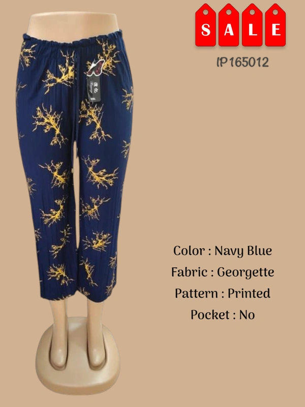 Ruthvi Ethnics Imported Palazzos IP165012 - FS, Navy Blue