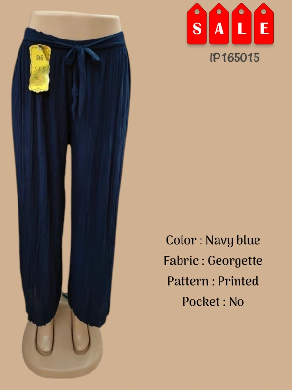 Ruthvi Ethnics Imported Palazzos IP165015 - FS, Navy Blue