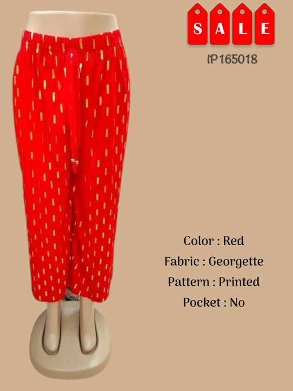 Ruthvi Ethnics Imported Palazzos IP165018 - FS, Red