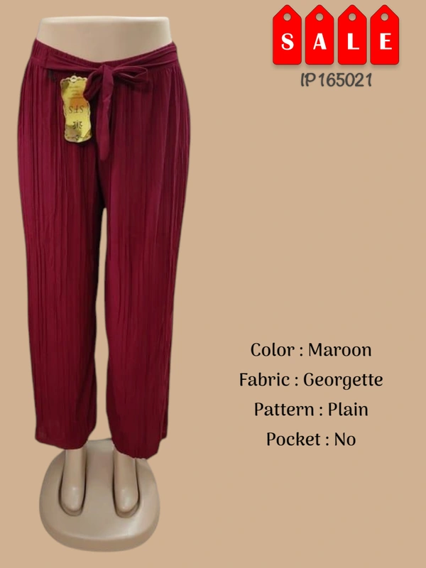 Ruthvi Ethnics Imported Palazzos IP165021 - FS, Maroon