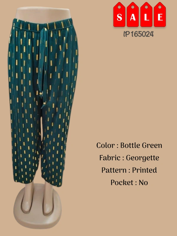 Ruthvi Ethnics Imported Palazzos IP165024 - FS, Bottle Green