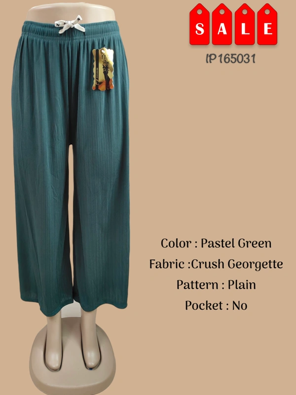 Ruthvi Ethnics Imported Palazzos IP165031 - FS, Pastel Green