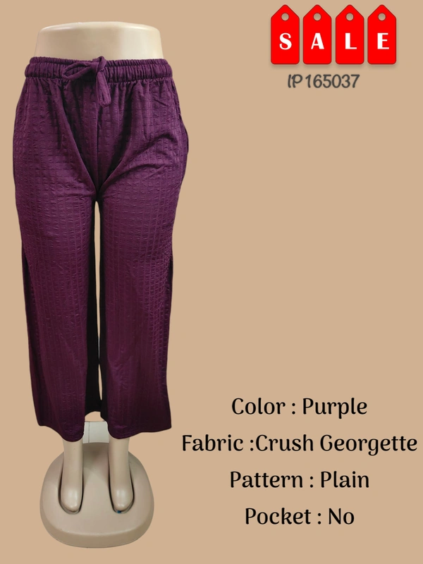 Ruthvi Ethnics Imported Palazzos IP165037 - FS, Purple