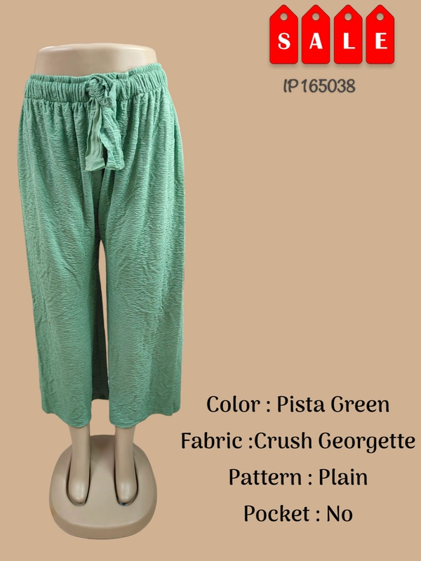 Ruthvi Ethnics Imported Palazzos IP165038 - FS, Pista Green