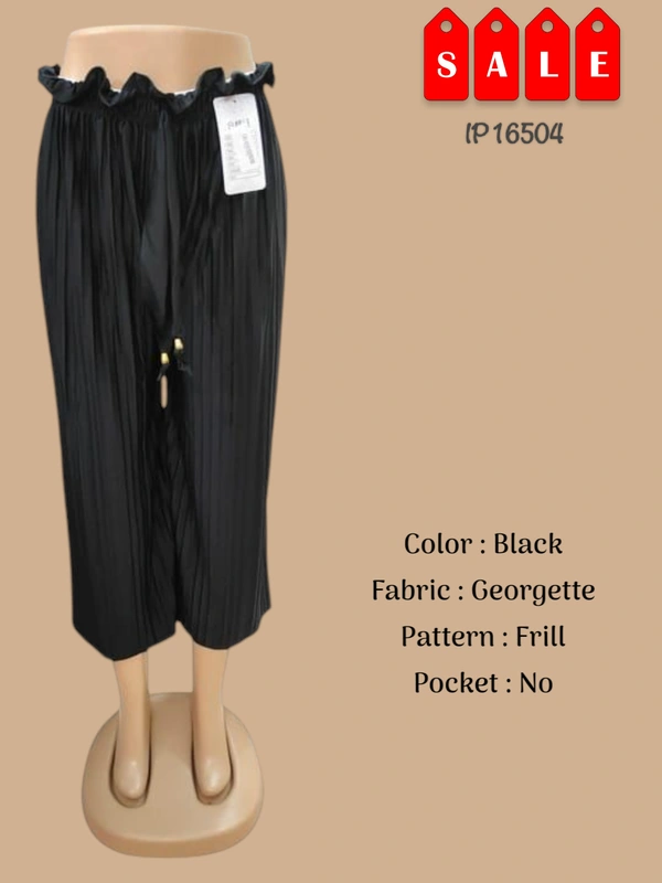 Ruthvi Ethnics Imported Palazzos IP16504 - FS, Black