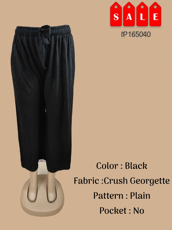 Ruthvi Ethnics Imported Palazzos IP165040 - FS, Black