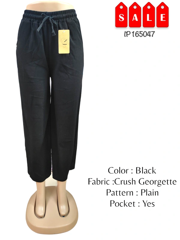Ruthvi Ethnics Imported Palazzos IP165047 - FS, Black