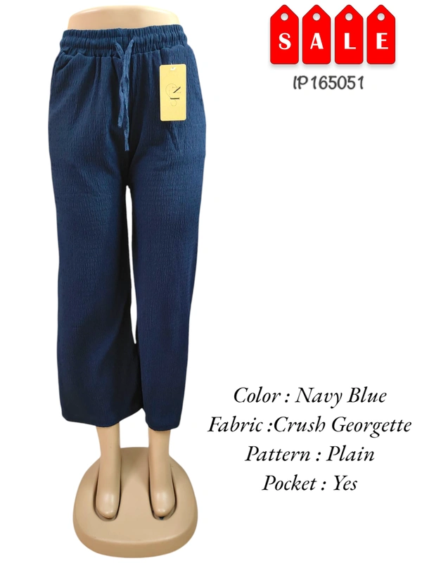 Ruthvi Ethnics Imported Palazzos IP165051 - FS, Navy Blue