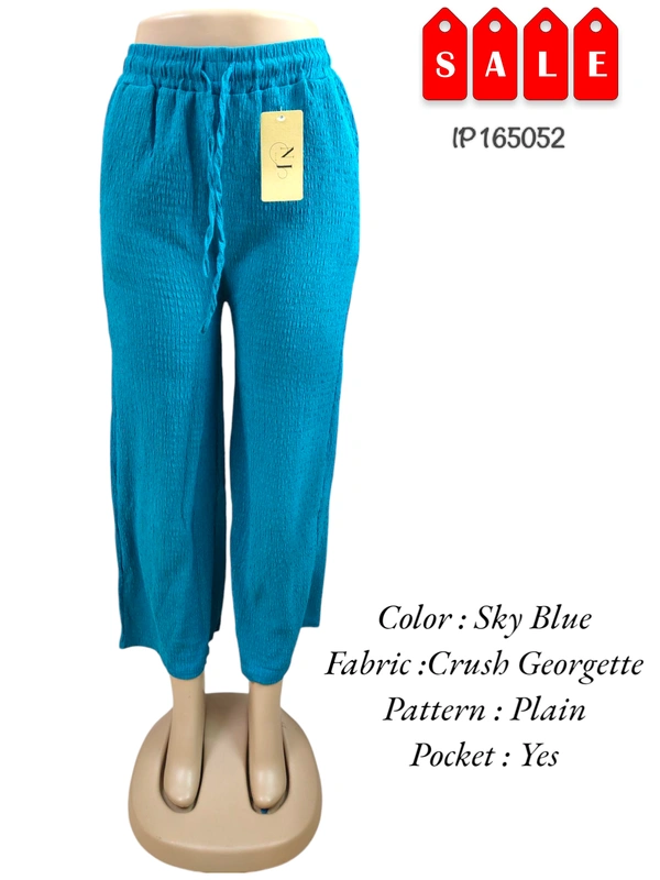 Ruthvi Ethnics Imported Palazzos IP165052 - FS, Sky Blue