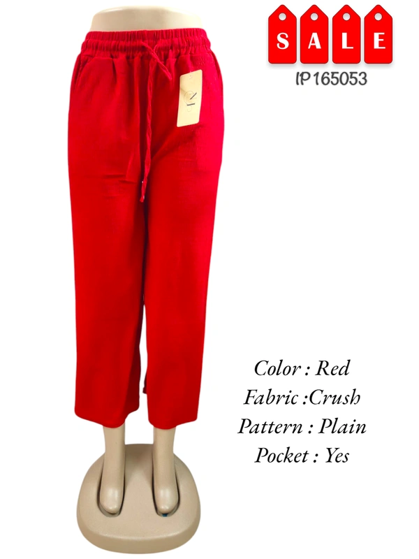 Ruthvi Ethnics Imported Palazzos IP165053 - FS, Red