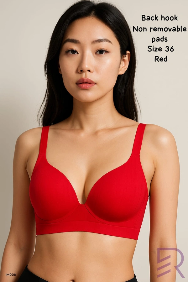 Ruthvi Ethnics Imported Women's Bra |Streachable|  Non removable pads | Red | IM008 - 36, Red