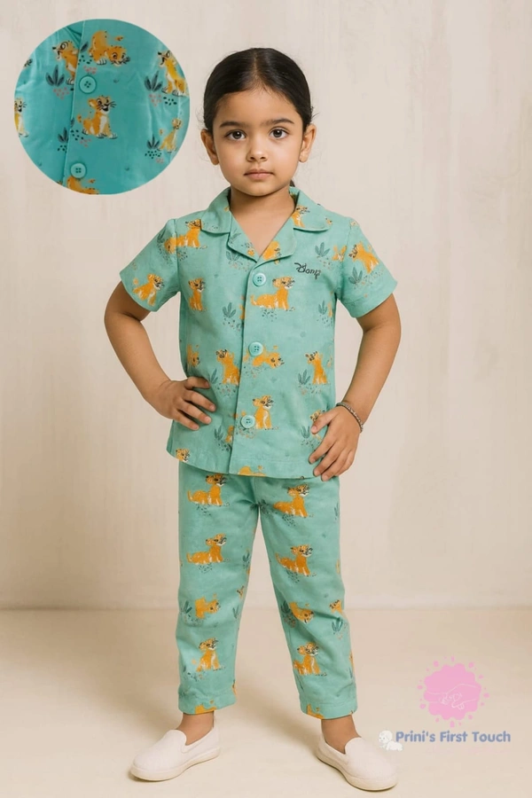 Disney Kids Pyjama | Light Green  | KPY18607 - 3-4 Year, Light Green