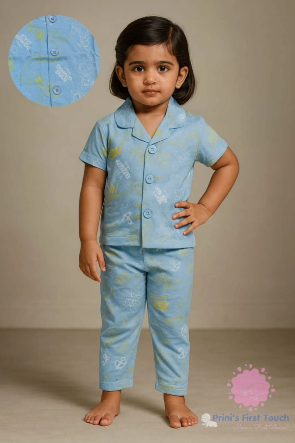 Disney Kids Pyjama | Sky Blue  | KPY18602 - 3-4 Year, Sky blue