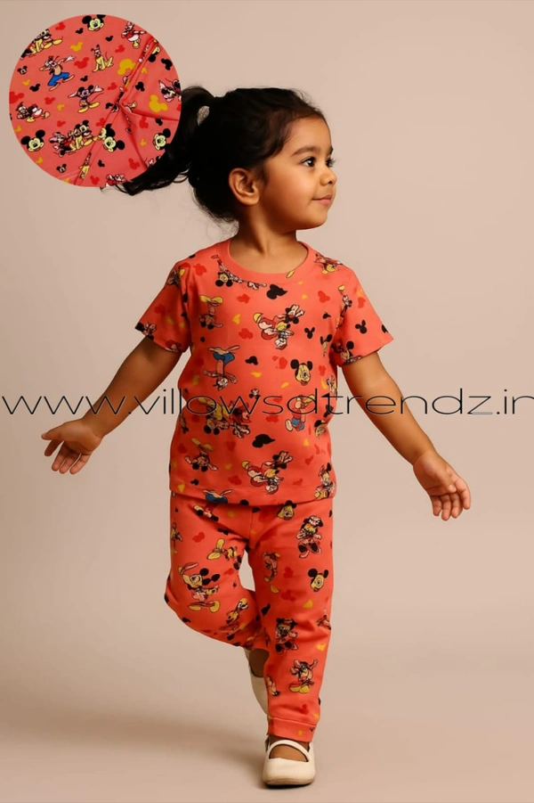Smurf Finds Kids Unisex Pyjama Set | T-shirt with Full Phant | 100% Cotton | Red| PYJ13501-249 - L, Red