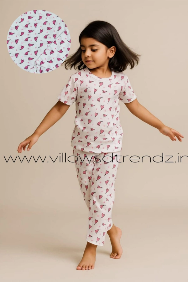 Smurf Finds Kids Unisex Pyjama Set | T-shirt with Full Phant | 100% Cotton | White | KPY105015 - 5- Yr, White