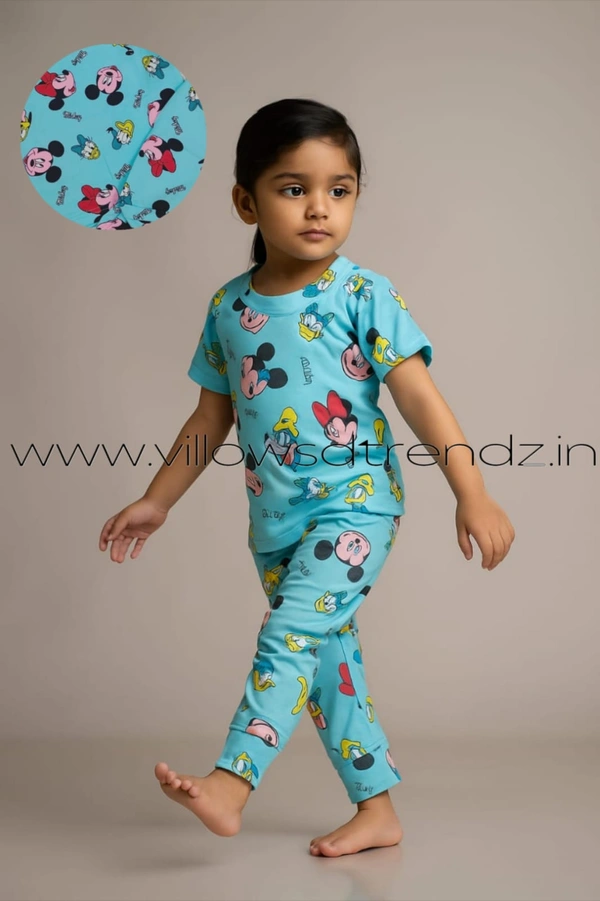 Smurf Finds Kids Unisex Pyjama Set | T-shirt with Full Phant | 100% Cotton | Sky Blue| PYJ13507-249 - XL, Sky Blue