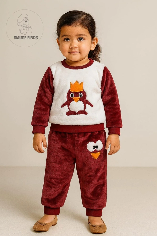 First Cry|Baby Hug Kids Unisex Winter Set| Sweaters|Fur Fabric| Top and Bottom| Full Sleeve| Red With White | SMWS36203 - 120(7 year), Red With White