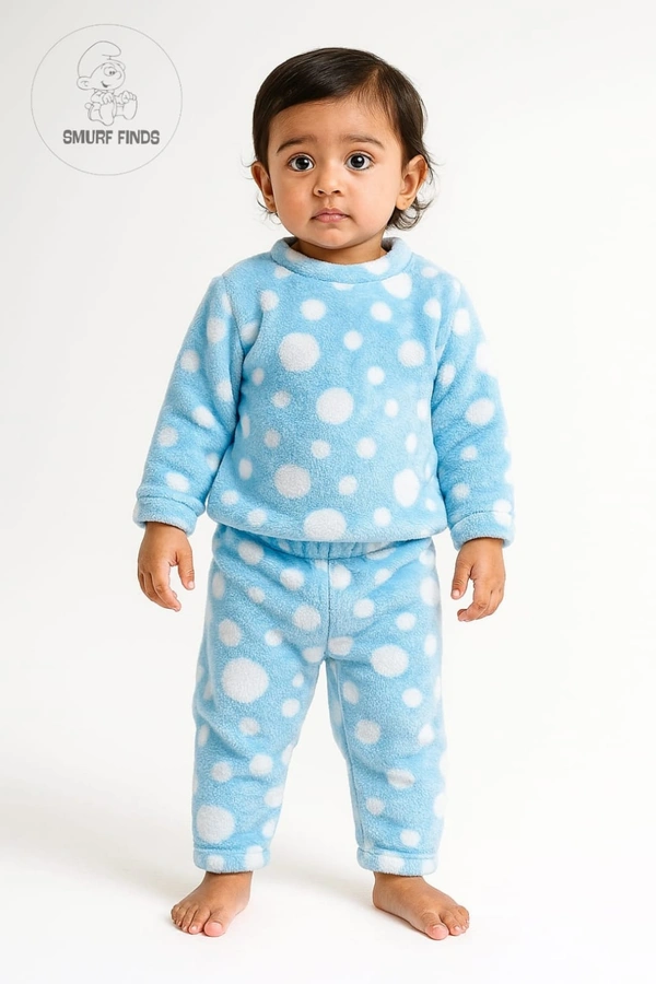 First Cry|Baby Hug Kids Unisex Winter Set| Sweaters|Fur Fabric| Top and Bottom| Full Sleeve| Sky Blue | SMWS362015 - 6 to 9 Month, Sky Blue