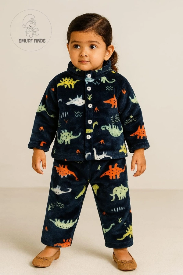 First Cry|Baby Hug Kids Unisex Winter Set| Sweaters|Fur Fabric| Top and Bottom| Full Sleeve| Ink Blue| SMWS36202 - 130( 8 Year), Ink Blue