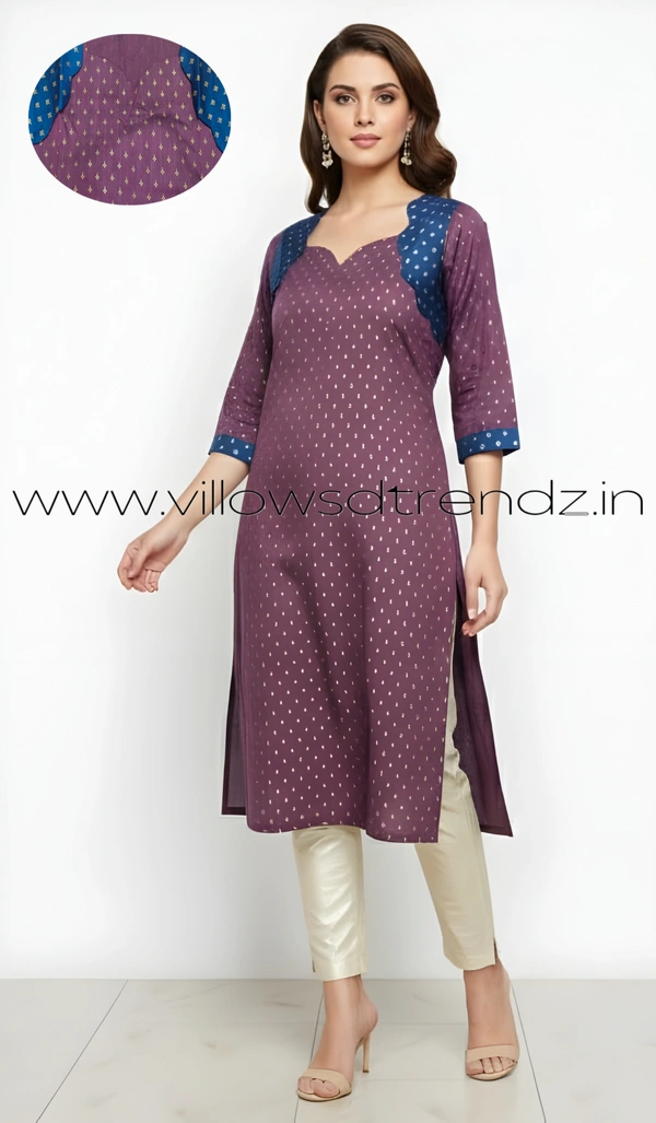 Ruthvi Ethnics Kurti Set With Designer Neck Pattern|Raw Silk Kurti with Pant and khadi Cotton Silk Shawl|Dark Onion Pink| RS58009 - M, Dark Onion Pink