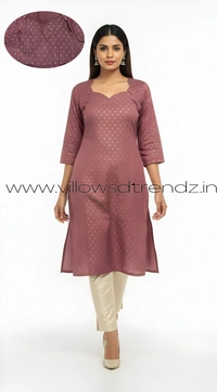 Ruthvi Ethnics Kurti Set With Designer Neck Pattern|Raw Silk Kurti with Pant and khadi Cotton Silk Shawl|Onion Pink | RS580010 - L, Onion Pink