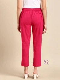 Ruthvi Ethnics Linen Cotton Kurti Pants KP23225301 - 2XL, Rani Pink