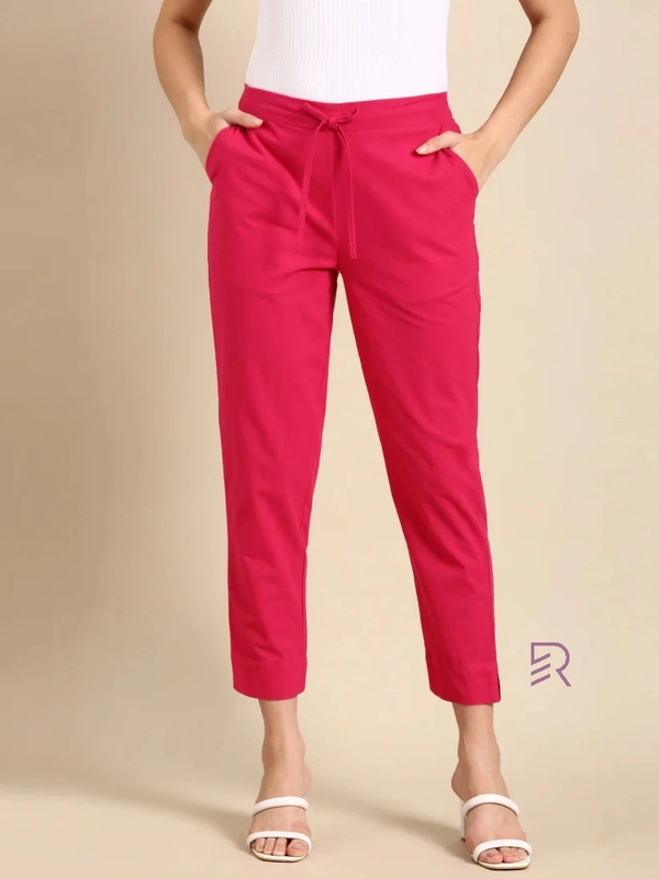 Ruthvi Ethnics Linen Cotton Kurti Pants KP23225301 - 2XL, Rani Pink