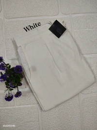 Ruthvi Ethnics Linen Cotton Kurti Pants KP23225304 - 4XL, White