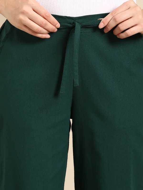 Ruthvi Ethnics Linen Cotton Kurti Pants KP23225308 - 2XL, Dark Green