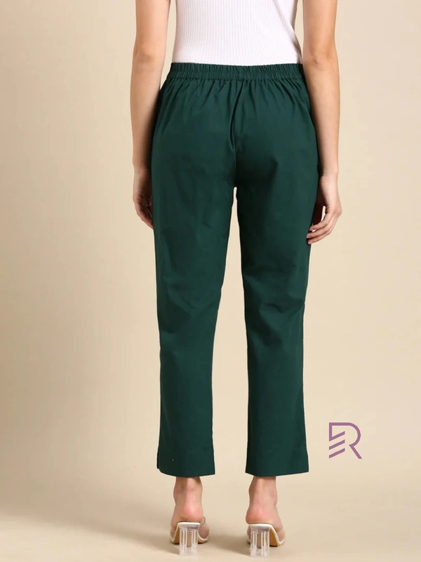 Ruthvi Ethnics Linen Cotton Kurti Pants KP23225308 - 2XL, Dark Green