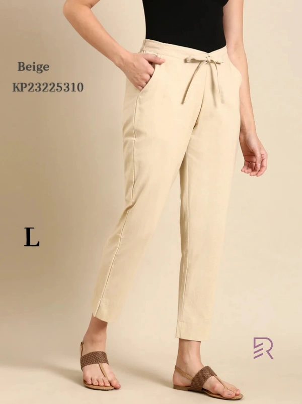 Ruthvi Ethnics Linen Cotton Kurti Pants KP23225310 - 4XL, Beige