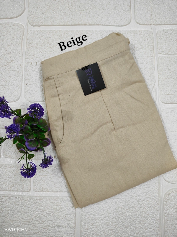 Ruthvi Ethnics Linen Cotton Kurti Pants KP23225310 - 4XL, Beige