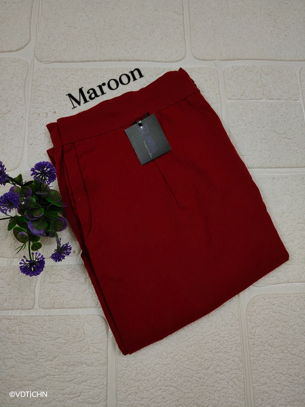 Ruthvi Ethnics Linen Cotton Kurti Pants KP23225312 - 4XL, Maroon