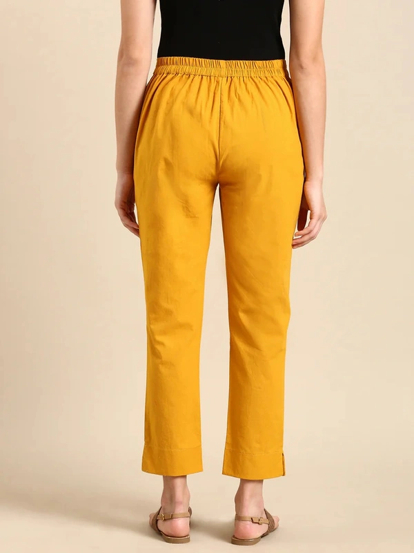 Ruthvi Ethnics Linen Cotton Kurti Pants KP23225317 - 3XL, Musturd Yellow