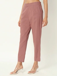 Ruthvi Ethnics Linen Cotton Kurti Pants KP23225318 - XL, Peach Pink