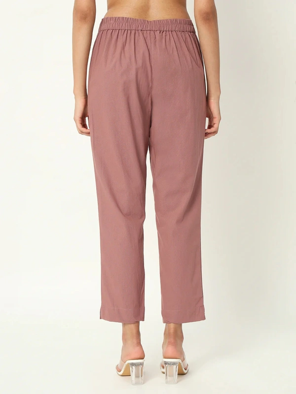 Ruthvi Ethnics Linen Cotton Kurti Pants KP23225318 - XL, Peach Pink